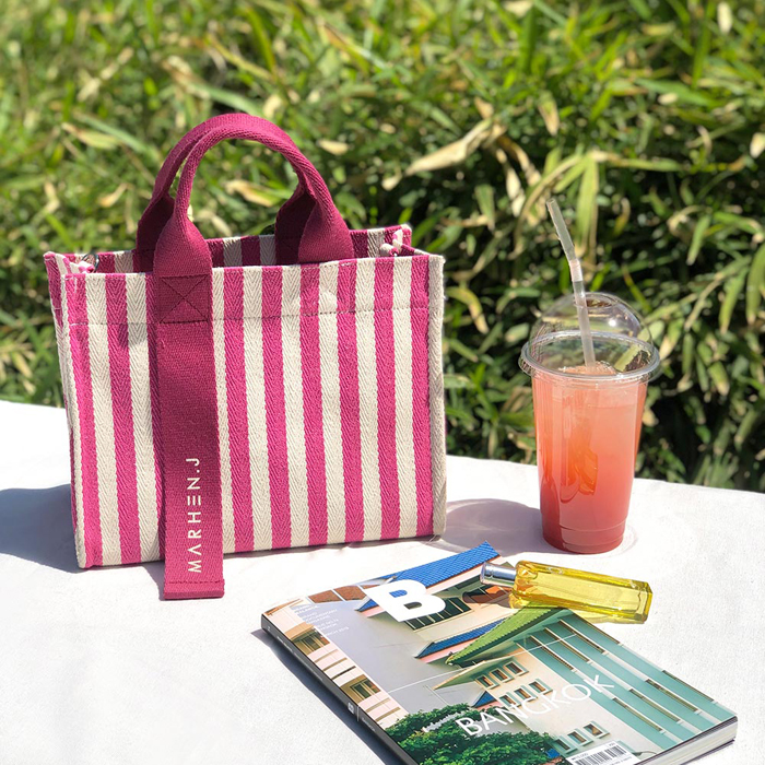 DROP8105 Rose Marhen J Rico Mini Stripe Bag